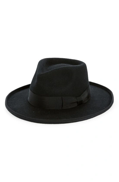 Lack Of Color Pierre Wool Felt Fedora In Black | ModeSens display picture 1
