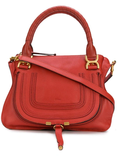 Chloé Marcie Medium Tote In Red