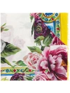 Dolce & Gabbana Floral Print Scarf - Yellow