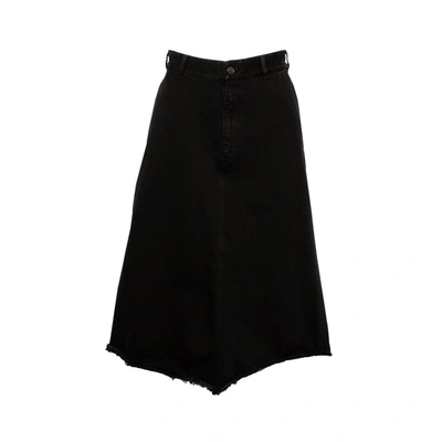 Balenciaga Front Kick Skirt In Black