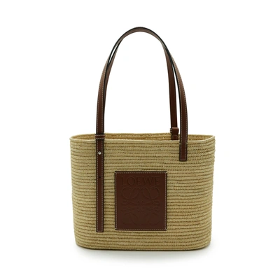 Loewe Small Square Basket Bag In Neutral