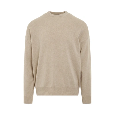 Balenciaga Logo Embroidered Knit Sweater In Neutral