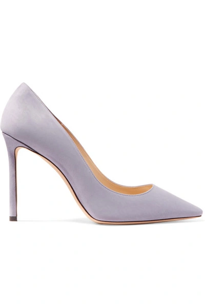 Jimmy Choo Romy 100 Suede Pumps In Lilac