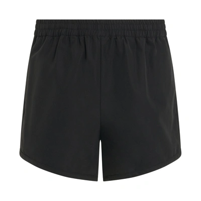 Balenciaga Tech Fabric Bermuda Shorts With Red Logo In Black