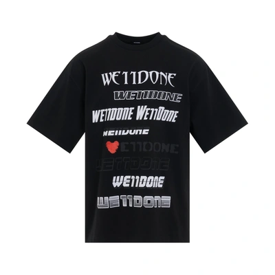 We11 Done Love Logo T-shirt In Black