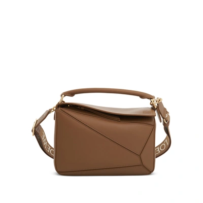 Loewe Small Puzzle Bag In Toffee