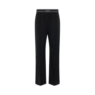 Loewe Logo Trousers In Black