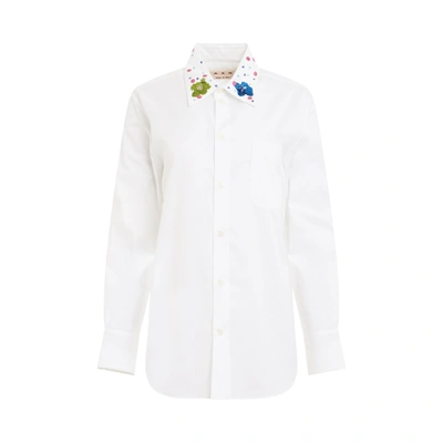 Marni Sequined Collar Cotton Shirt