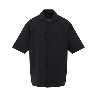 Rick Owens Magnum Tommy Short Sleeve Shirt In Black