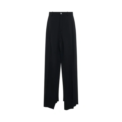 Balenciaga Deconstructed Double Front Pants In Black
