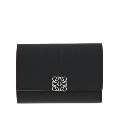 Loewe Anagram Small Vertical Wallet In Black