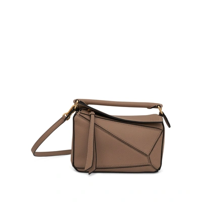 Loewe Mini Puzzle Bag In Brown