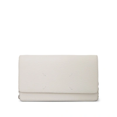 Maison Margiela Four Stitches Chain Wallet In White