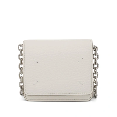 Maison Margiela Four Stitches Chain Wallet In Neutral