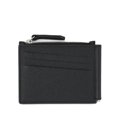 Maison Margiela Four Stitch Logo Wallet With Zip In Black