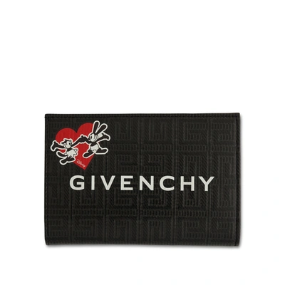 Givenchy Disney Ortensia & Oswald G Cut Bifold Wallet In Black