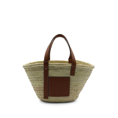 Loewe Medium Basket Bag In Neutral