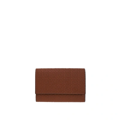 Loewe Repeat Small Vertical Wallet In Brown