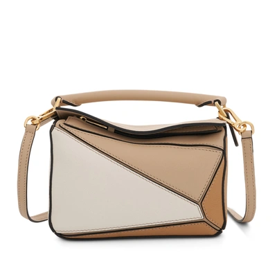 Loewe Mini Puzzle Bag In Neutral