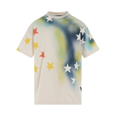Palm Angels Sprayed Stars Vintage T-shirts In Multi