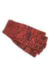 Portolano Fingerless Tweed Gloves In Cinnamon/ Dark Brown