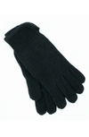 Portolano Cashmere Rib Gloves In Black
