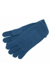 Portolano Cashmere Rib Gloves In Indigo Blue