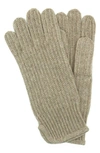 Portolano Cashmere Rib Gloves In Nile Brown