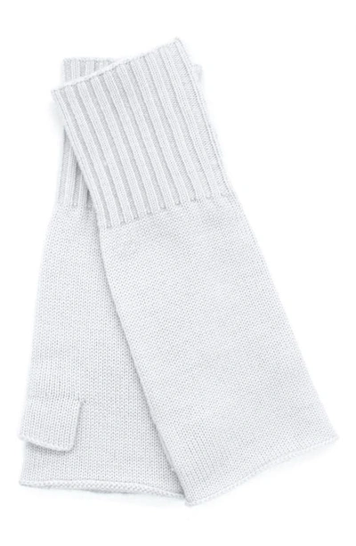 Portolano Merino Wool Fingerless Gloves In Frost