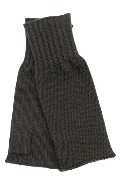 Portolano Merino Wool Fingerless Gloves In Saturn Brown