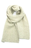 Portolano Chunky Stitched Scarf In Yogi Ivory/ Light Grey