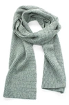 Portolano Chunky Stitched Scarf In Nile Brown/ Off White