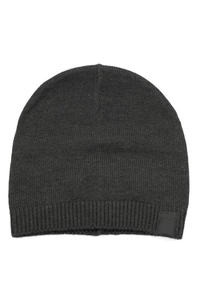 Portolano Merino Wool Beanie In Heather Charcoal