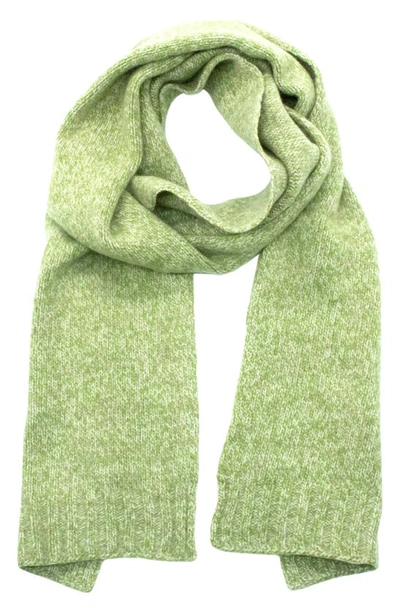 Portolano Cashmere Tweed Scarf In Cedar Green Combo