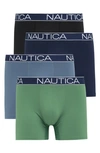 Nautica 4-pack Micro Boxer Briefs In Black/ Peacoat/ Dark Ivy