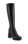 Journee Collection Mylah Block Heel Boot In Black