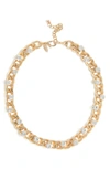 Tasha Crystal Chain Link Necklace In Gold