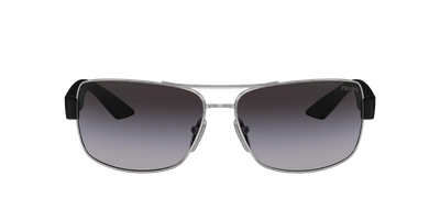 Prada Linea Rossa Man Sunglass Ps 50zs In Silver Smoke Gradient