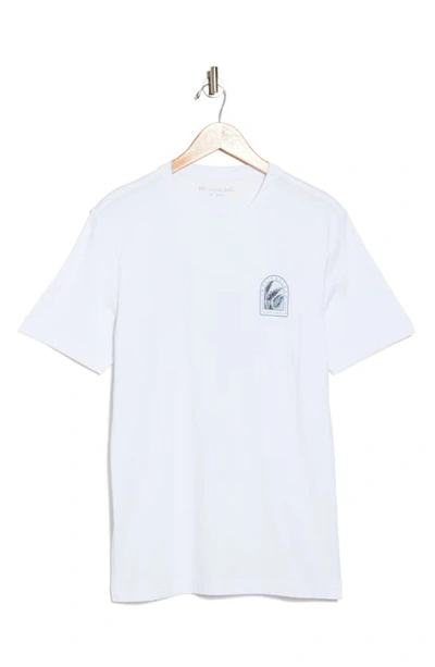 Travis Mathew Dj Booth Cotton Graphic T-shirt In White