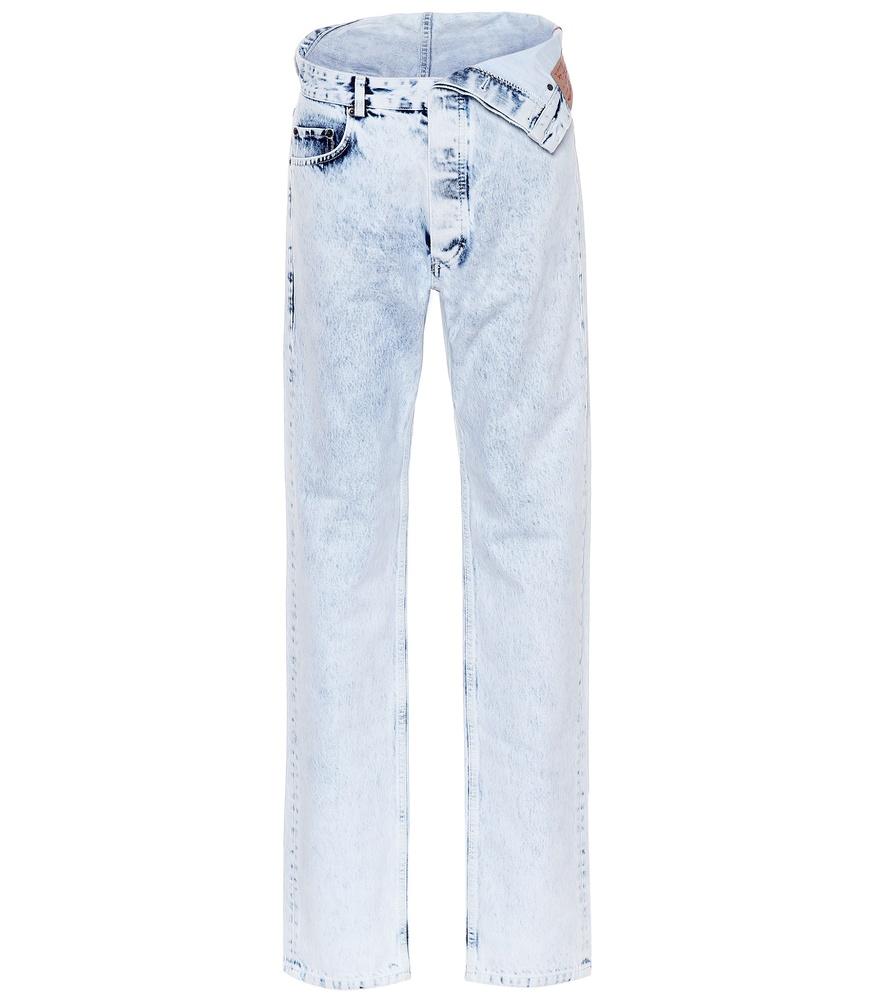 Y/project Asymmetric Straight-leg Jeans In Blue | ModeSens