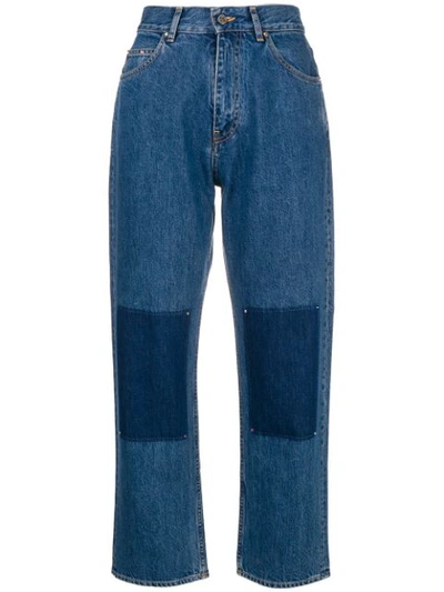 Golden Goose Wide-leg Patch Jeans In Blue
