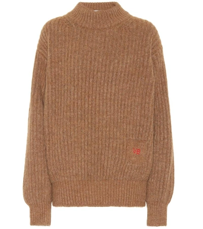 Victoria Beckham Alpaca And Wool-blend Sweater In Brown