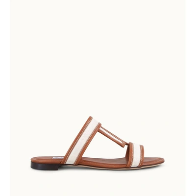 Tod's Sandals In Leather In Multi