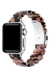 The Posh Tech Elle Resin Apple Watch® Watchband In Chocolate Tortoise