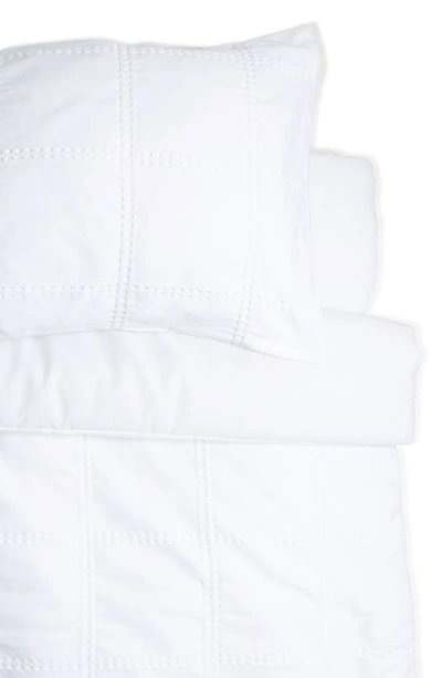 Caro Home Waffle Grid Comforter & Sham Set In White