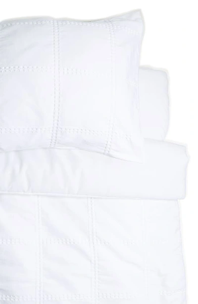 Caro Home Waffle Grid Comforter & Sham Set In White