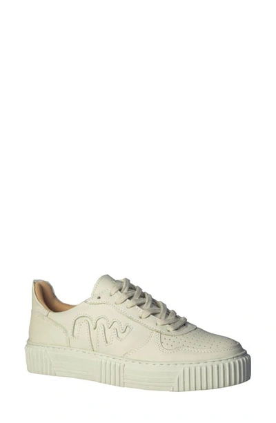 Sandro Moscoloni Low Top Leather Sneaker In White/ White