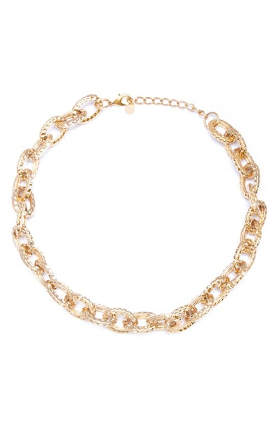 Saachi Hammered Chain Necklace In Multi