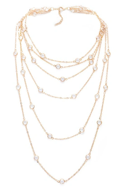 Saachi Crystal Layered Necklace In Gold