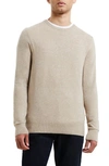 French Connection Supersoft Cotton Sweater In Taupe Melange